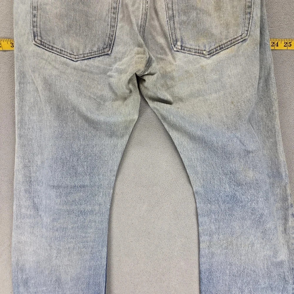 Gap‎ 1969 Jeans Mens 33x32 Blue Selvedge Straight Faded Light Wash Button Fly